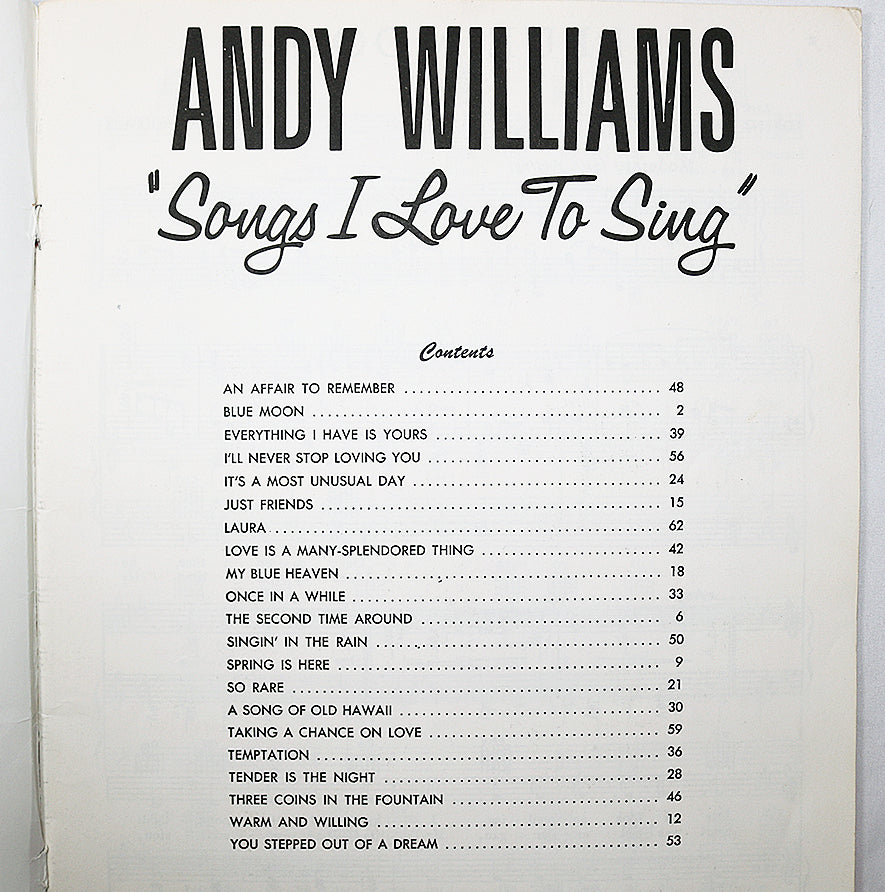 Andy Williams: Songs I Love to Sing