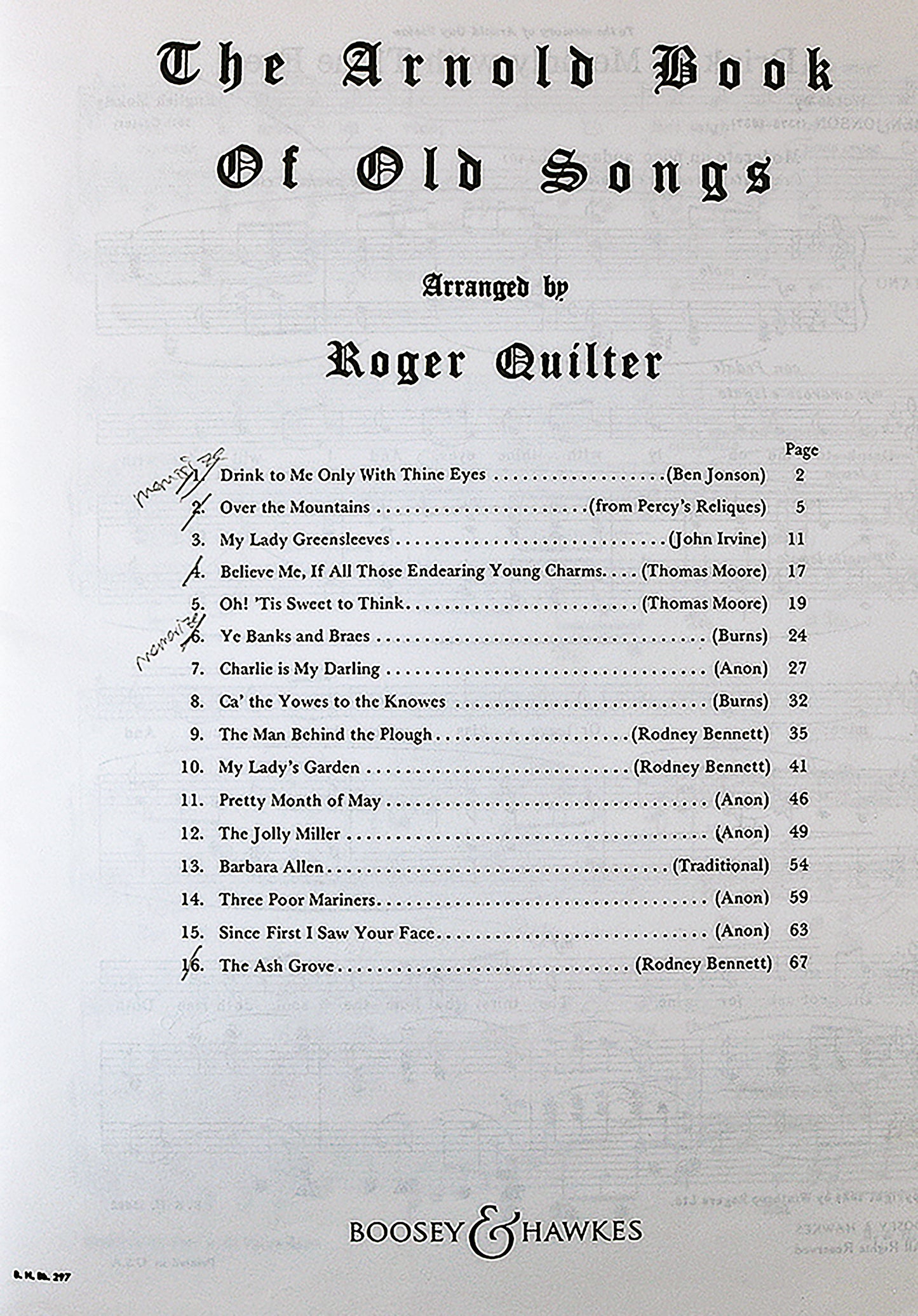 Arnold Book of Old Songs