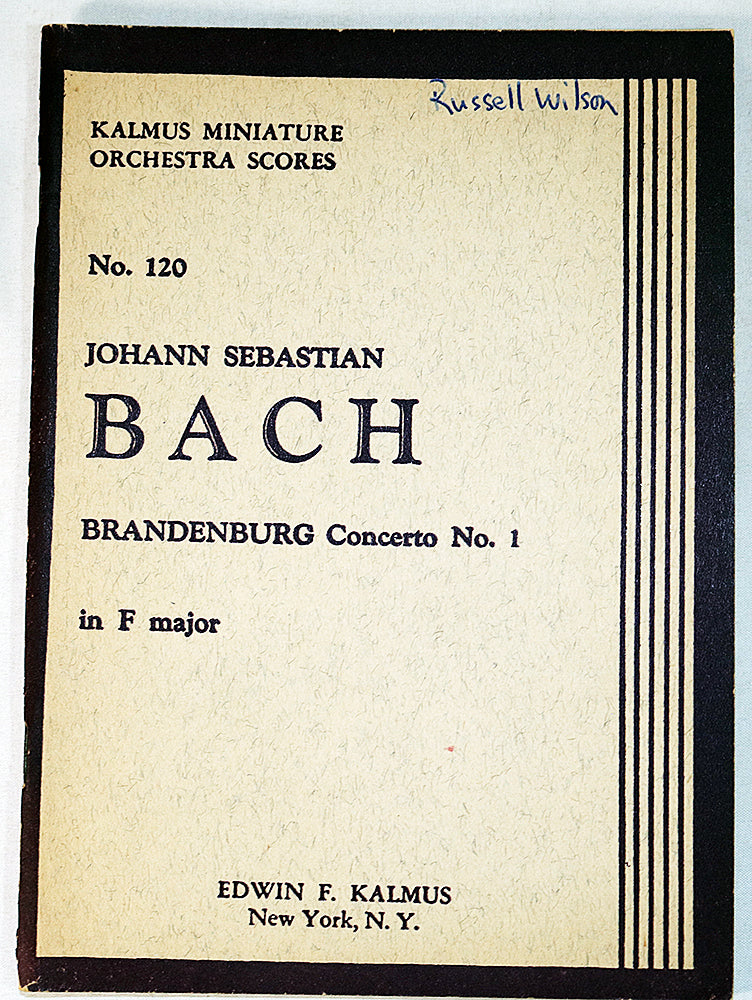 Bach: Brandenburg Concerto No. 1 in F Major (Miniature Study Score)