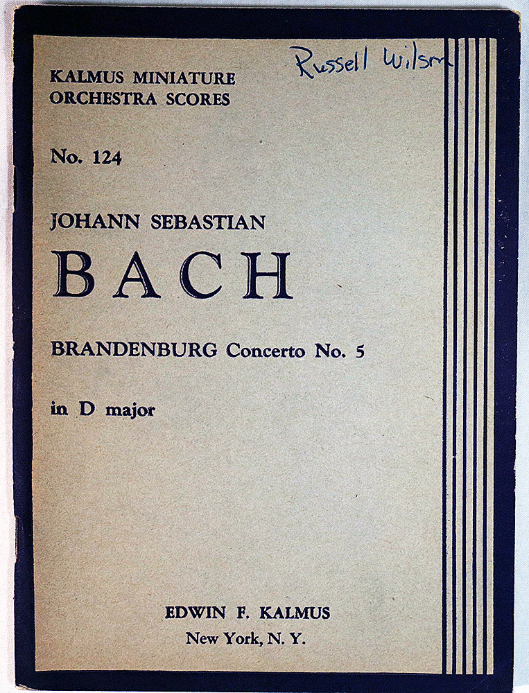Bach: Brandenburg Concerto No. 5 in D Major (Miniature Study Score)