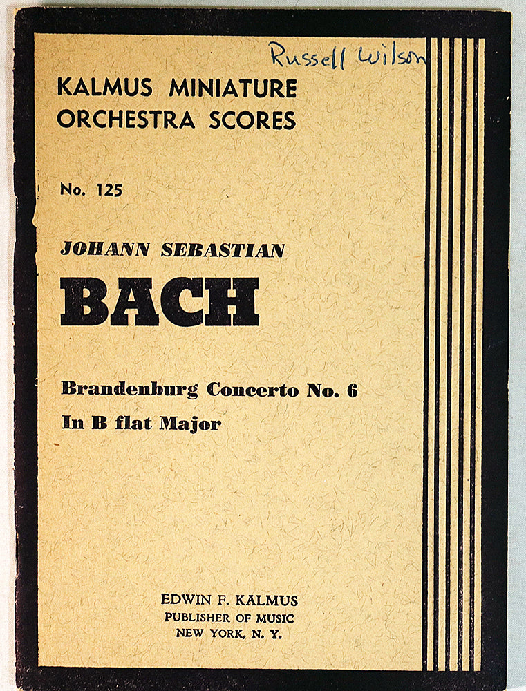 Bach: Brandenburg Concerto No. 6 in B-flat Major (Miniature Study Score)