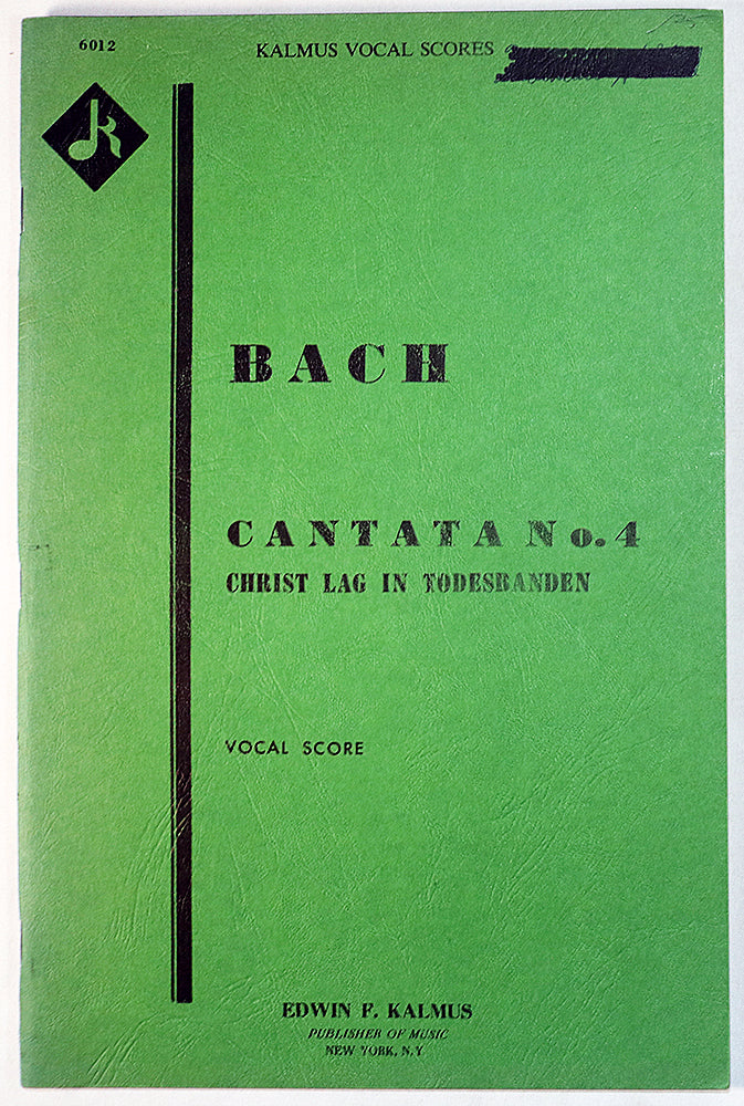 Bach: Cantata No. 4 - Christ lag in todesbanden (Vocal Score)