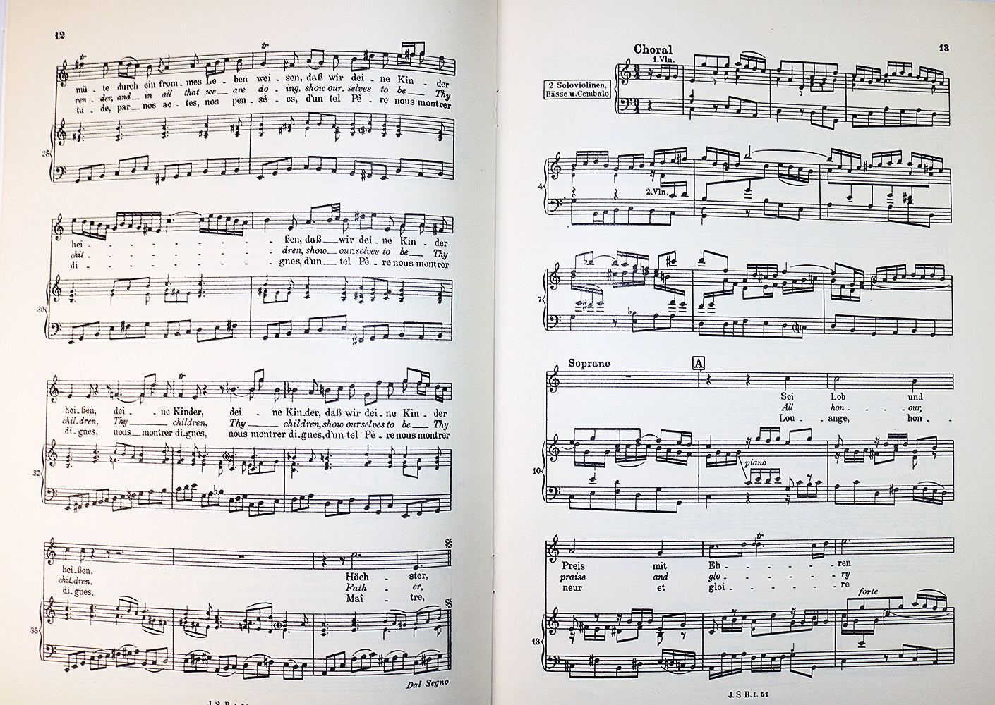 Bach: Cantata No. 51 - Jauchzet Gott in allen Landen (Vocal Score)