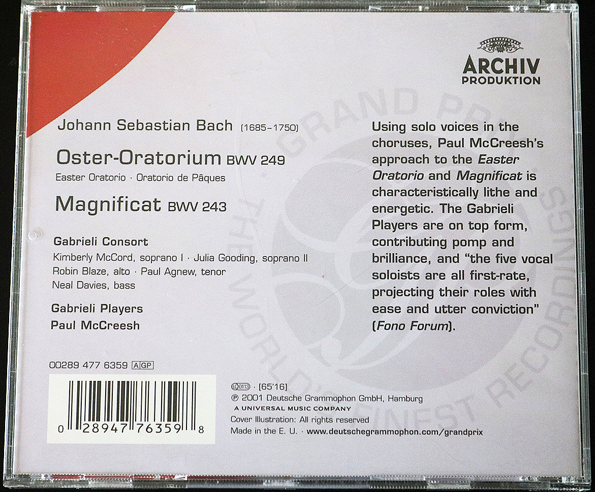 Bach: Magnificat and Easter Oratorio (CD)