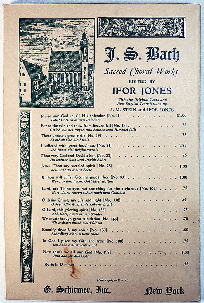 Bach: The Passion According to St. Matthew (Vocal Score)