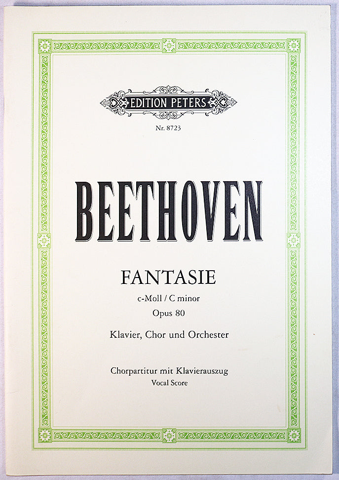 Beethoven: Fantasie in C Minor, Op. 80 (Vocal Score)
