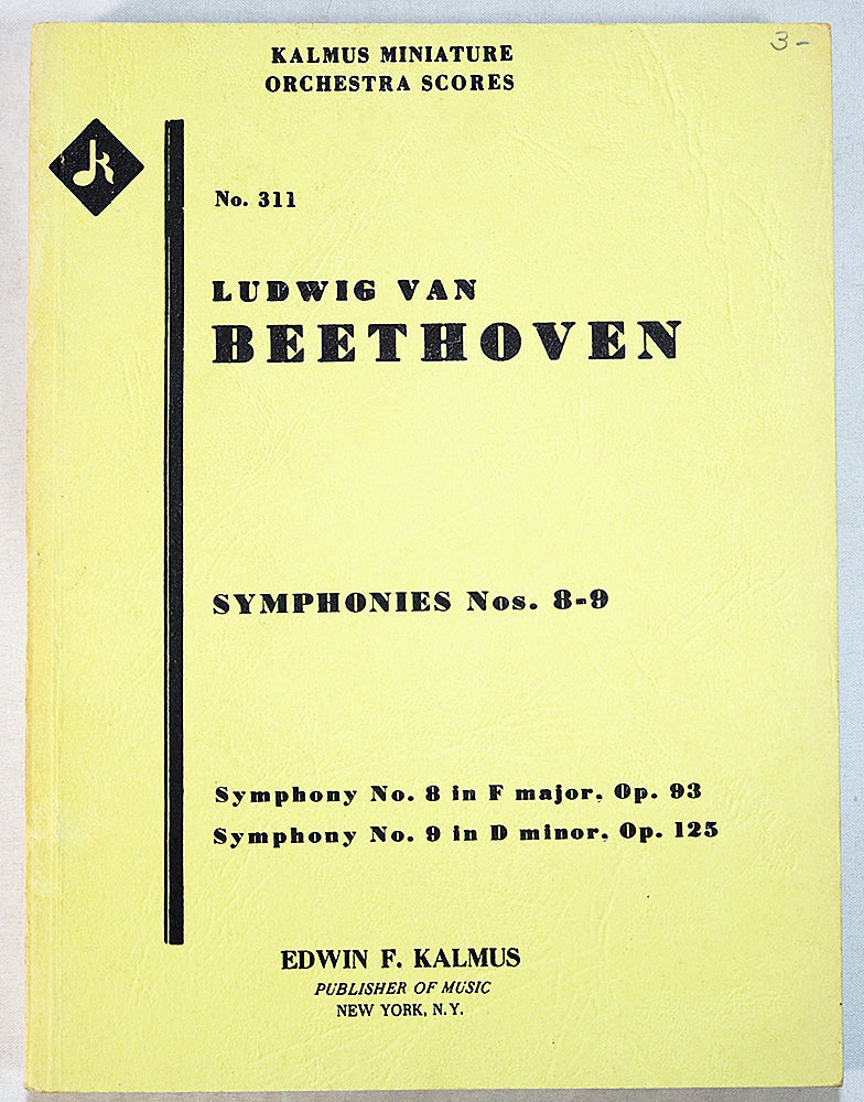 Beethoven: Symphonies Nos. 8-9 (Miniature Study Score)