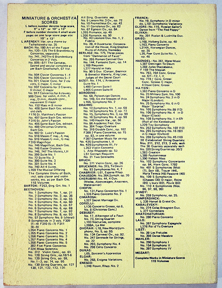 Beethoven: Symphonies Nos. 8-9 (Miniature Study Score)