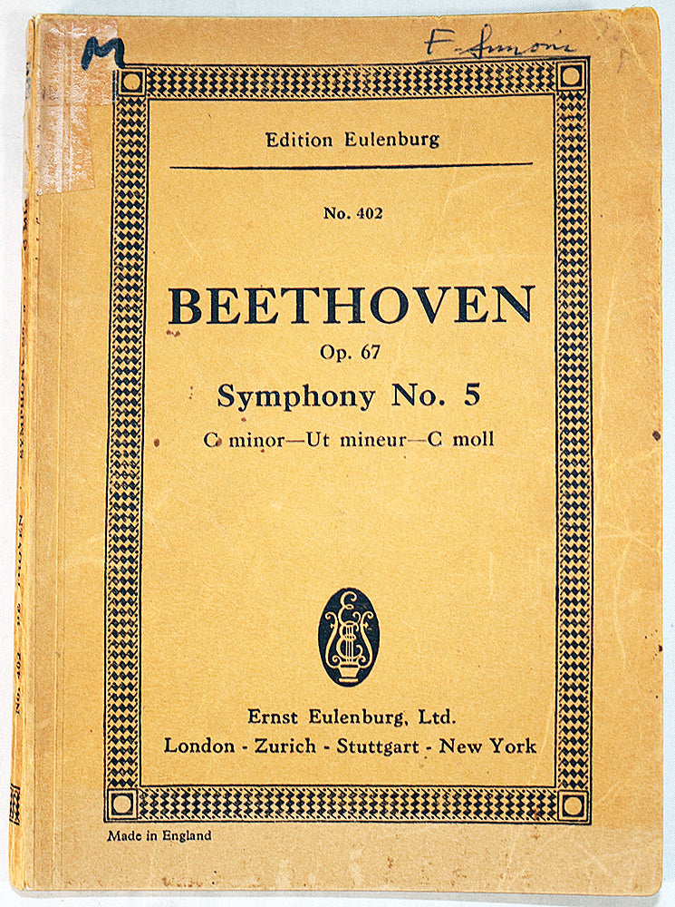 Beethoven: Symphony No. 5 in C Minor, Op. 67 (Miniature Study Score)