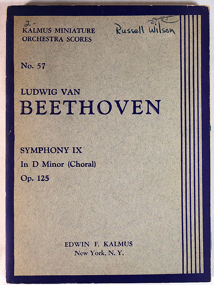 Beethoven: Symphony No. 9 in D Minor, Op. 125 "Choral" (Miniature Study Score)