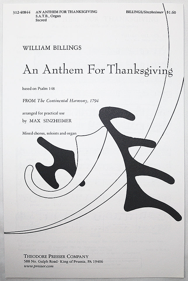 An Anthem for Thanksgiving (Choral Octavo)