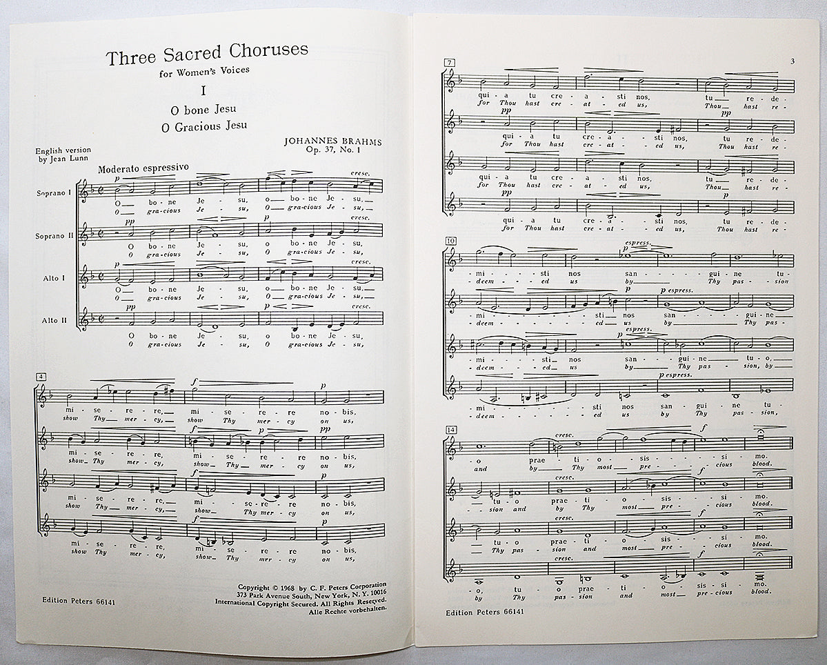 Three Sacred Choruses for Women's Voices (Choral Octavo)