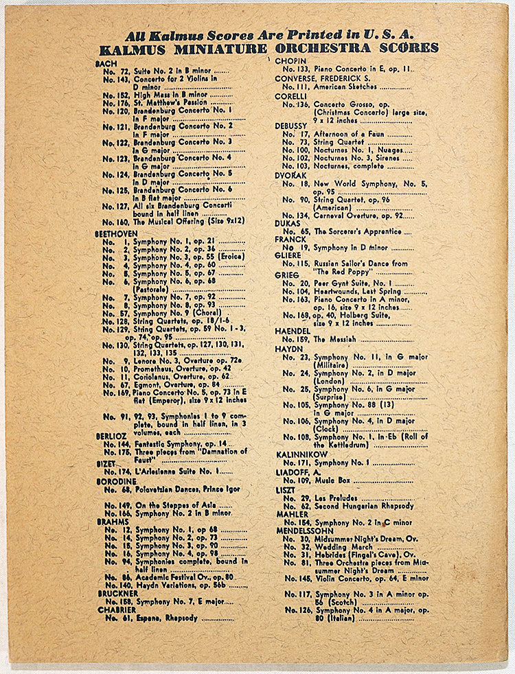 Brahms: Symphony No. 3 in F Major, Op. 90 (Miniature Study Score)