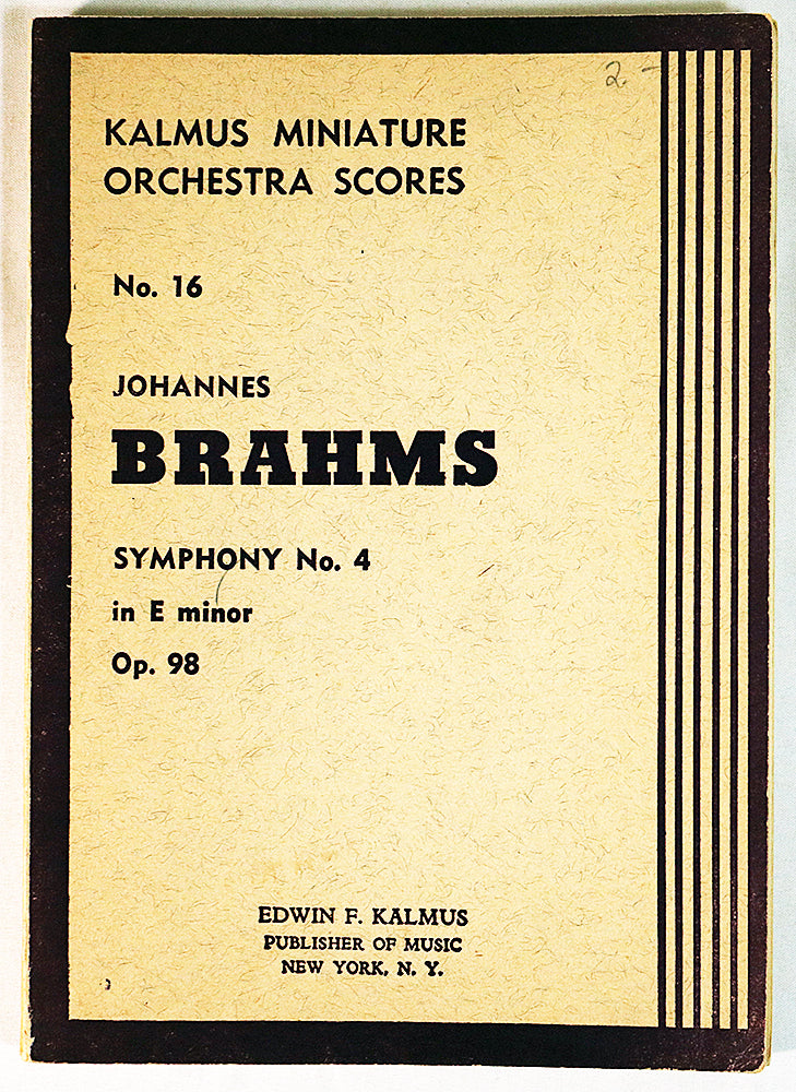 Brahms: Symphony No. 4 in E Minor, Op. 98 (Miniature Study Score)