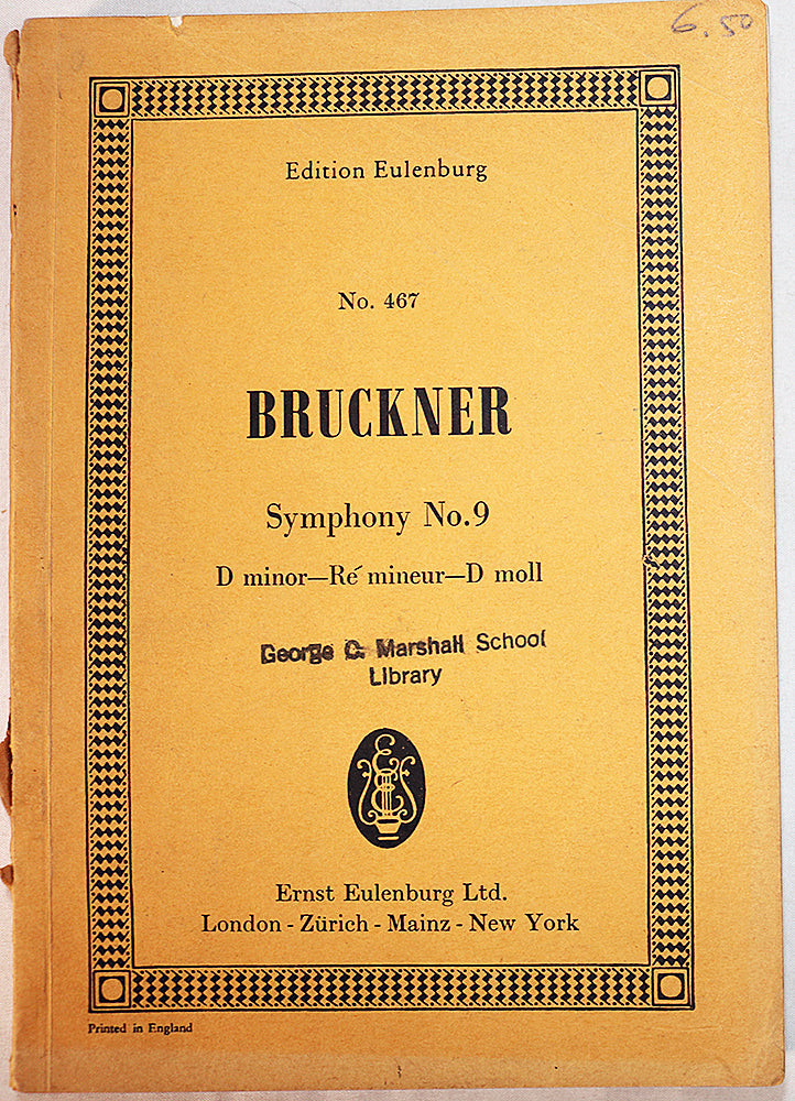 Bruckner: Symphony No. 9 in D Minor (Miniature Study Score)