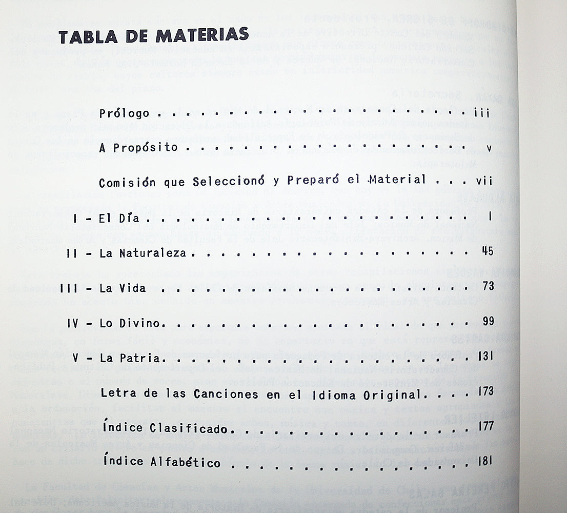 Canciones para la Juventud de America (Songs for the Youth of America), Volume 1