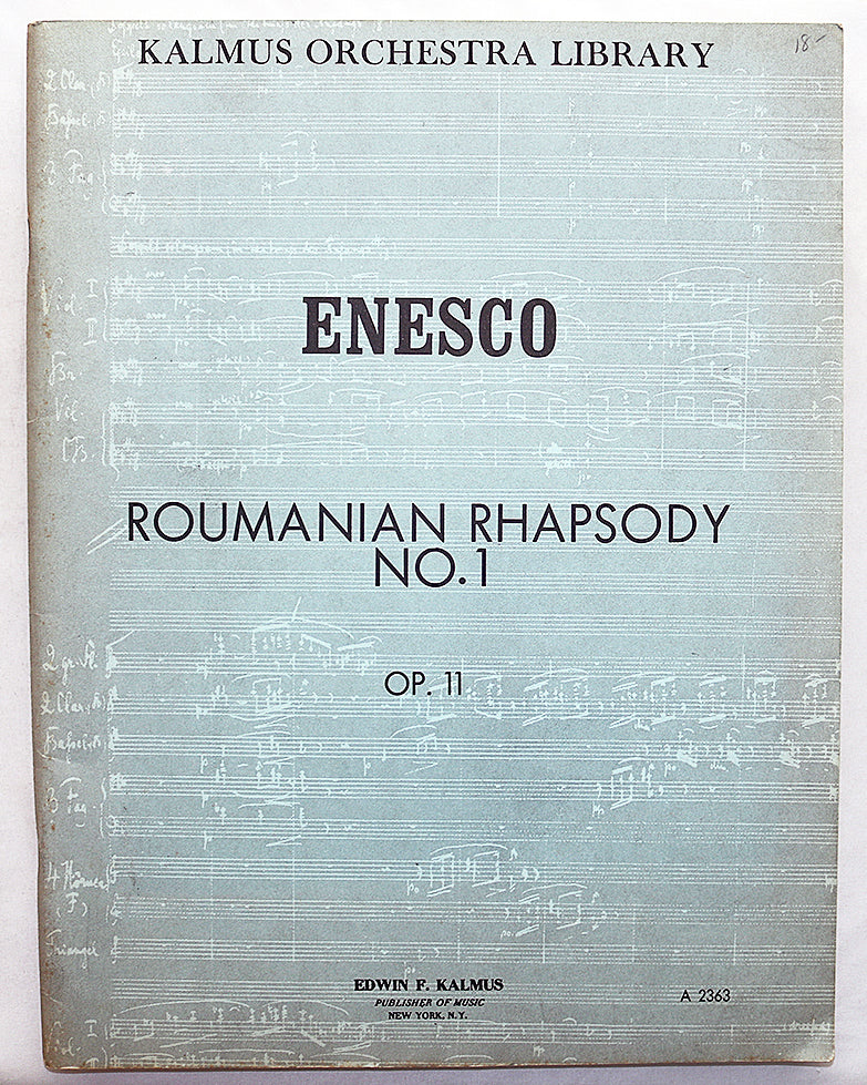 Enesco: Roumanian Rhapsody No. 1, Op. 11 (Full Score)