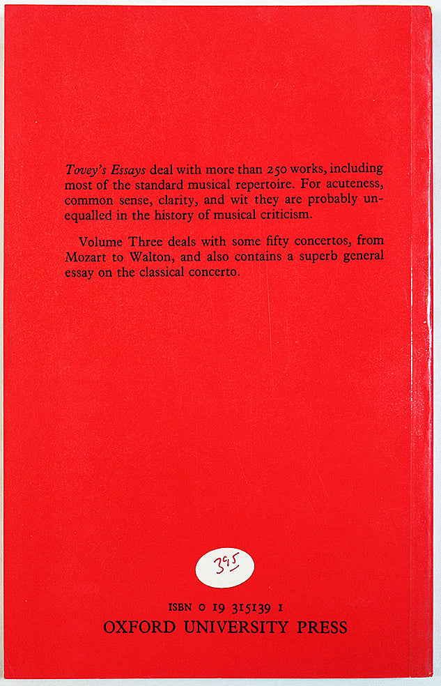 Essays in Musical Analysis, Volume 3: Concertos