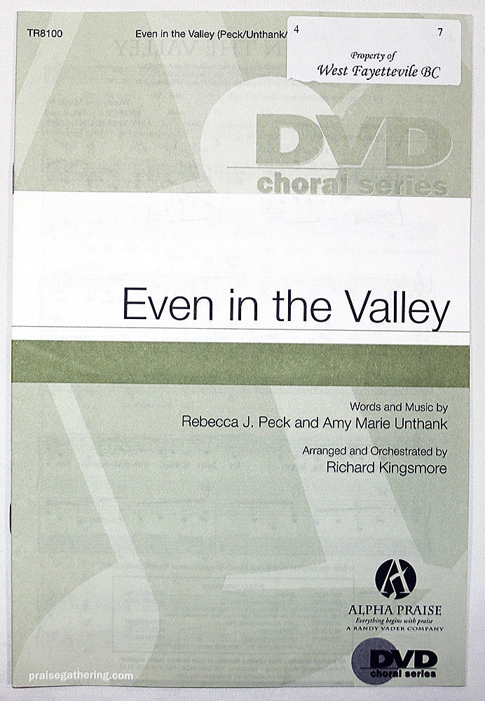 Even in the Valley (Choral Octavo)