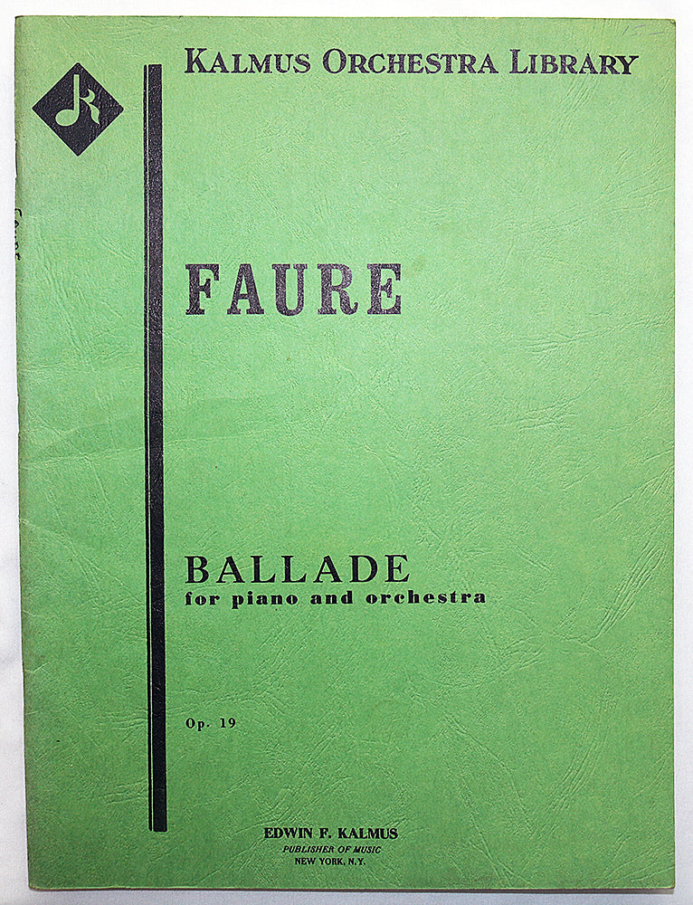 Faure: Ballade for Piano and Orchestra, Op. 19 (Full Score)