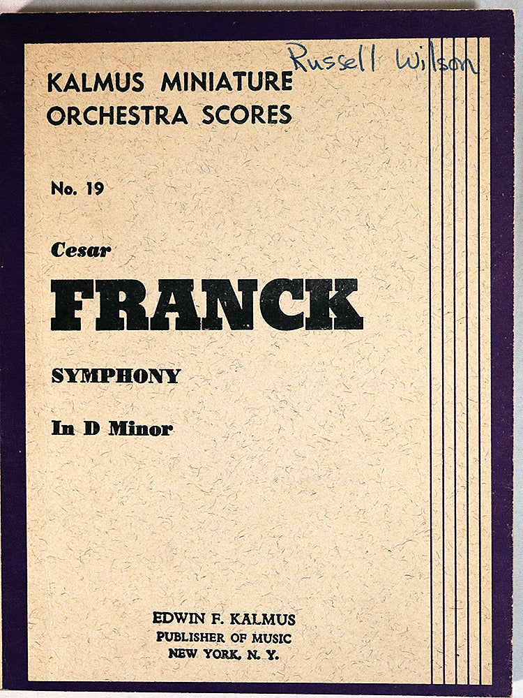 Franck: Symphony in D Minor (Miniature Study Score)