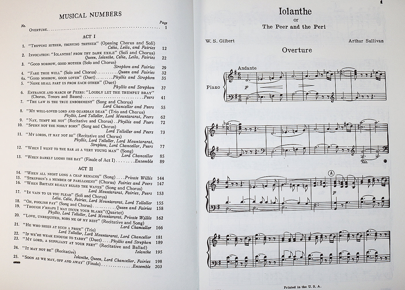 Gilbert & Sullivan: Iolanthe - Opera (Vocal Score)