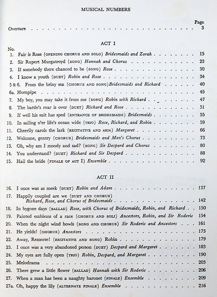 Gilbert & Sullivan: Ruddigore - Opera (Vocal Score)