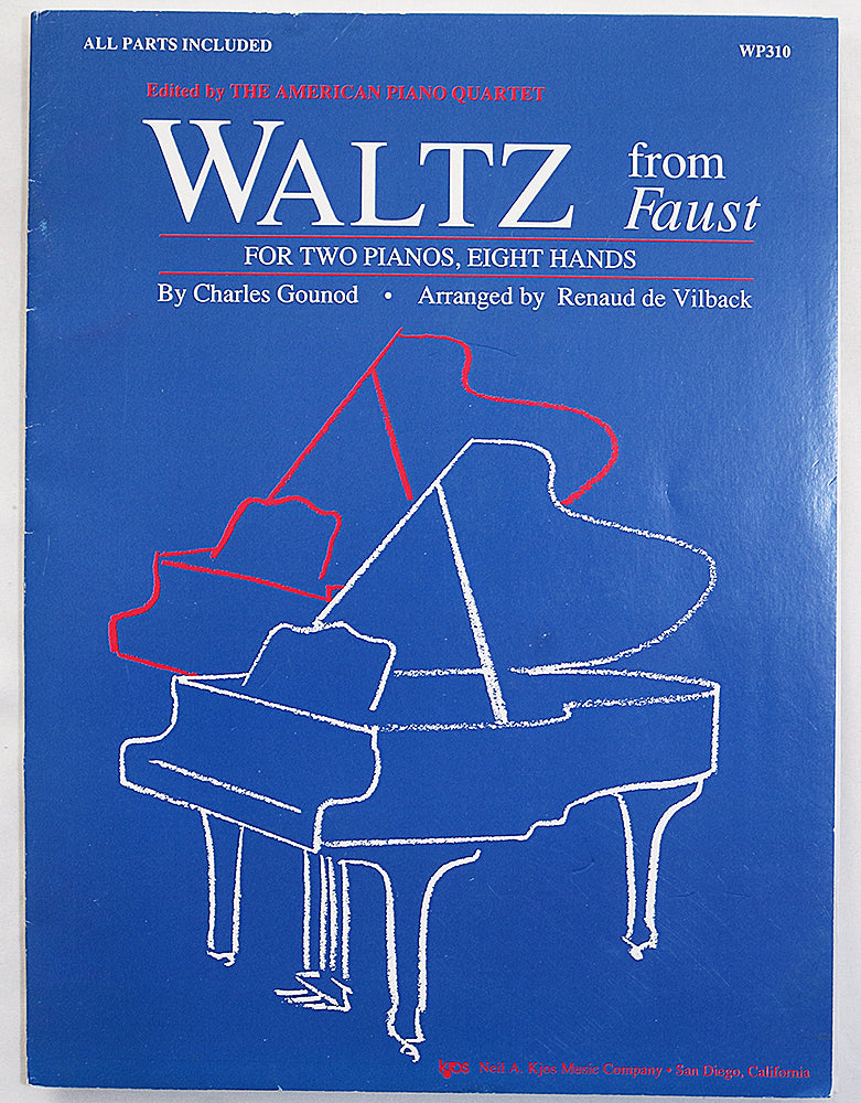 Gounod: Waltz from Faust for Two Pianos, Eight Hands (all parts included)