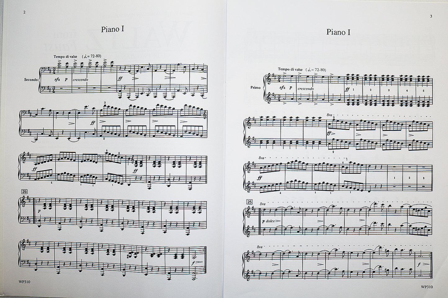 Gounod: Waltz from Faust for Two Pianos, Eight Hands (all parts included)