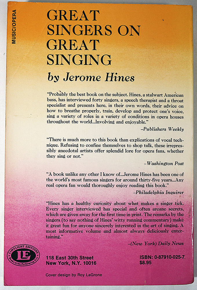 Great Singers on Great Singing