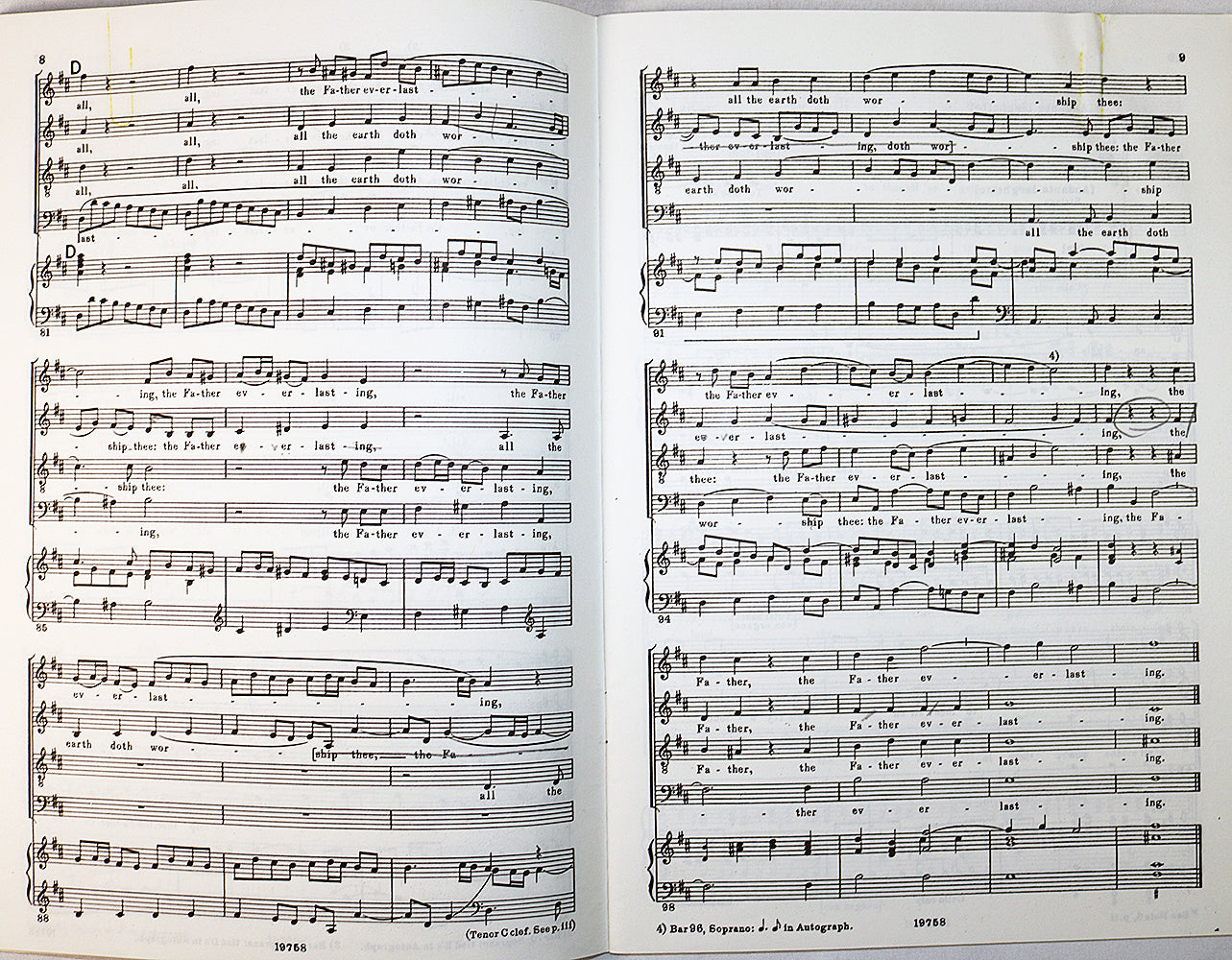 Handel: Utrecht Te Deum (Vocal Score)