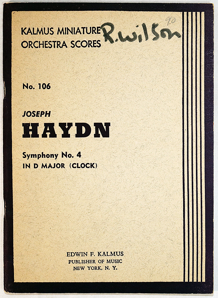 Haydn: Symphony No. 4 in D Major "Clock" (Miniature Study Score)