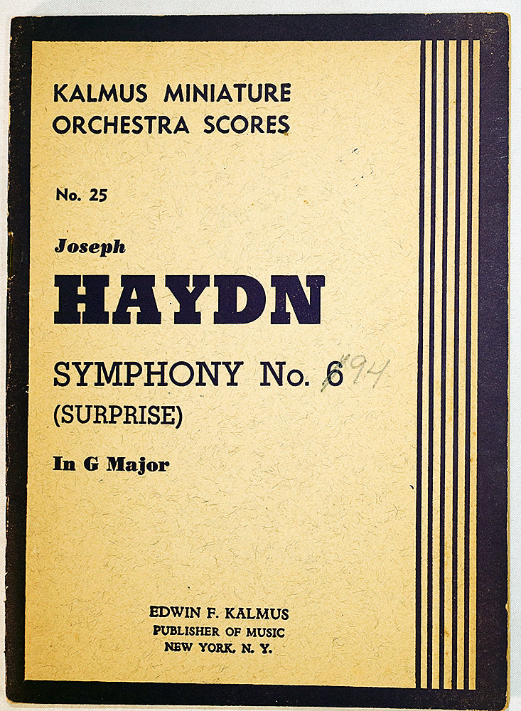 Haydn: Symphony No. 6 in G Major "Surprise" (Miniature Study Score)