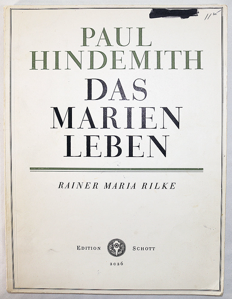 Hindemith: Das Marien Leben