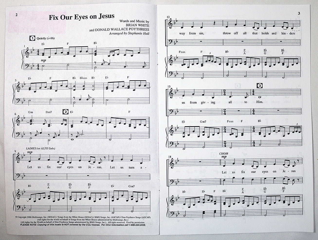 Fix Our Eyes On Jesus (Choral Octavo)