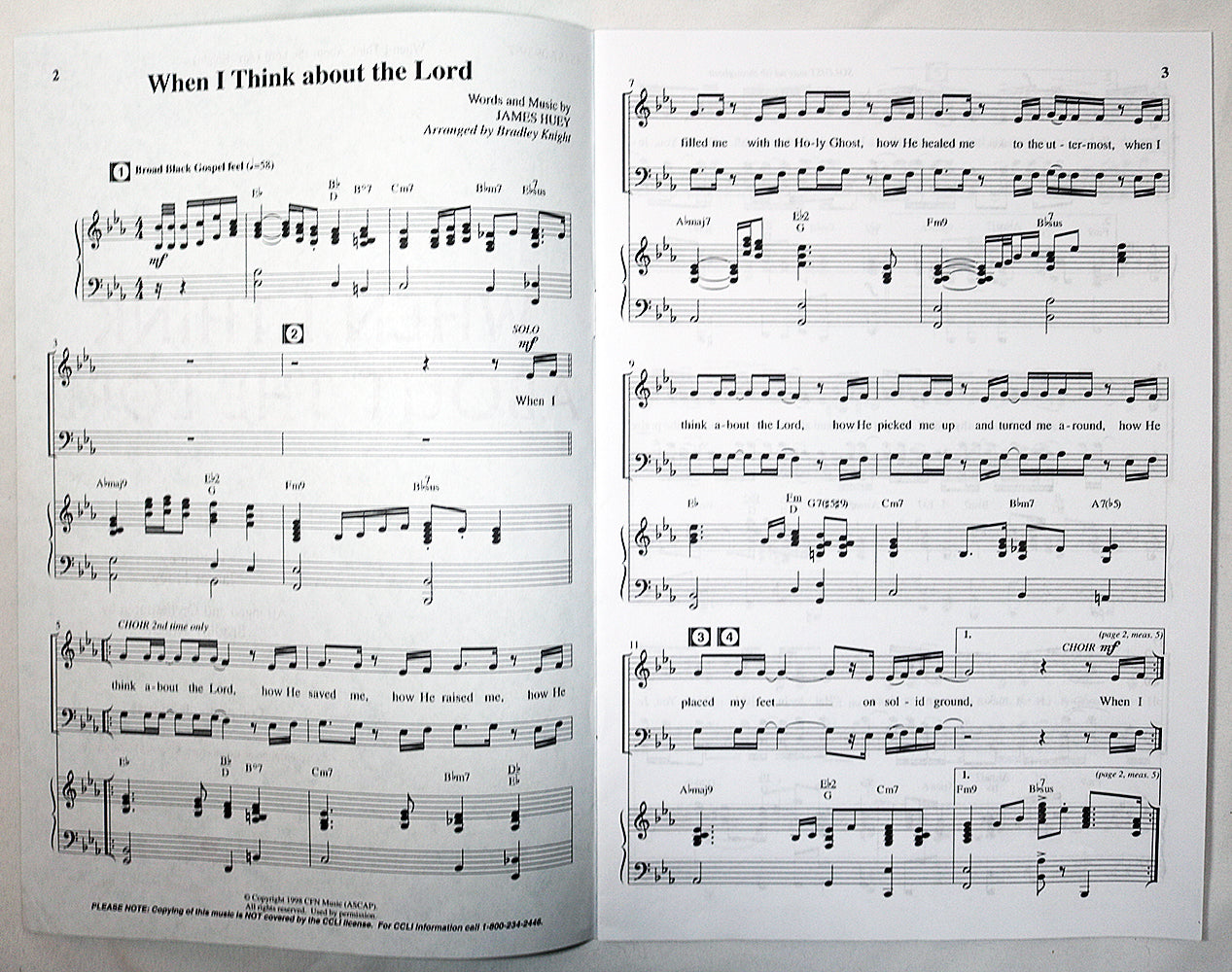 When I Think About The Lord (Choral Octavo)