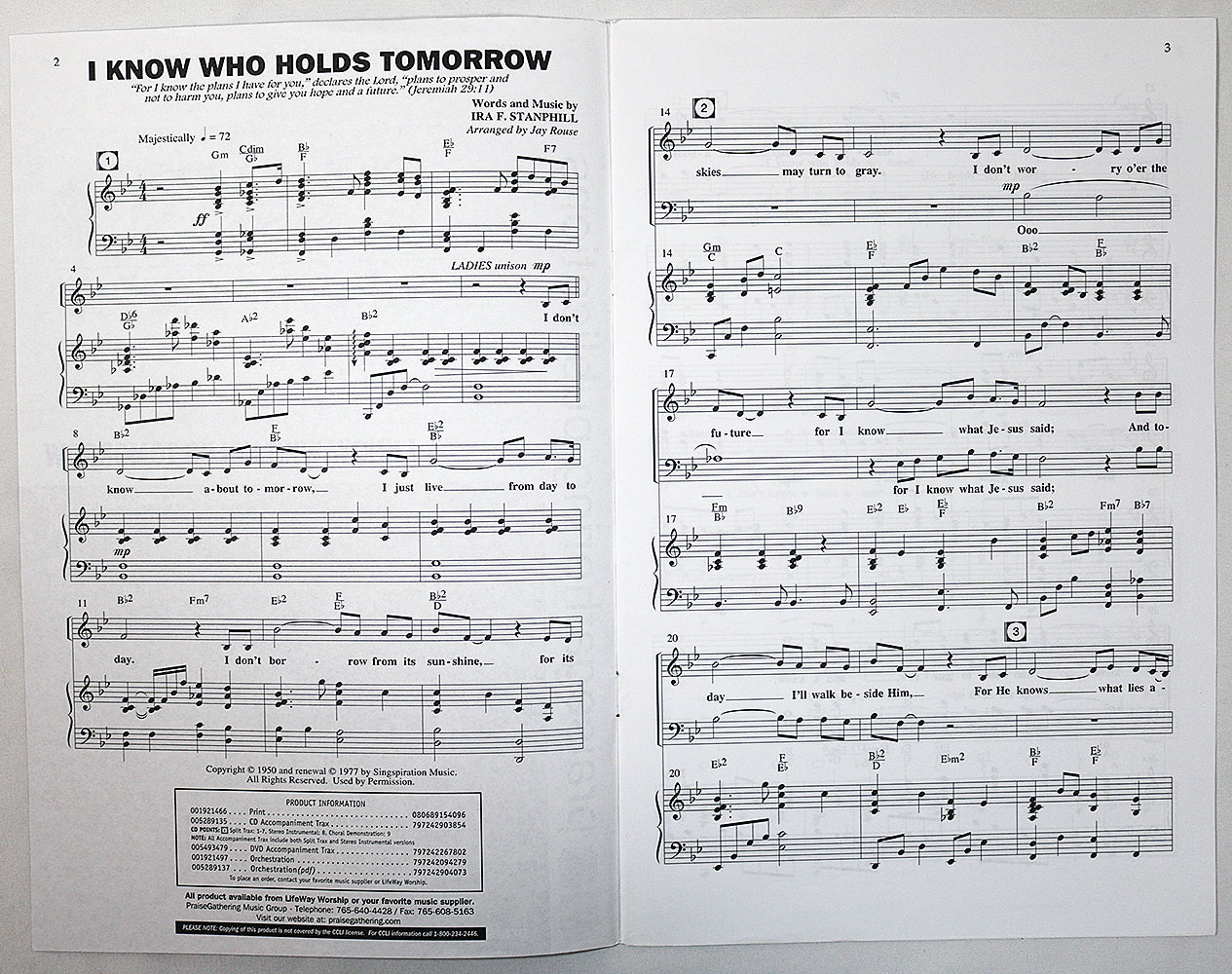 I Know Who Holds Tomorrow (Choral Octavo)