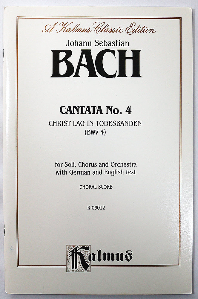 Bach: Cantata No. 4 "Christ Lag in Todesbanden" (Choral Book)