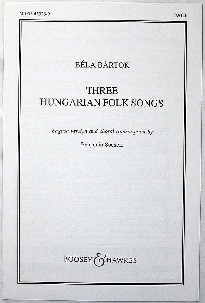 Bartok: Three Hungarian Folk Songs (Choral Octavo)