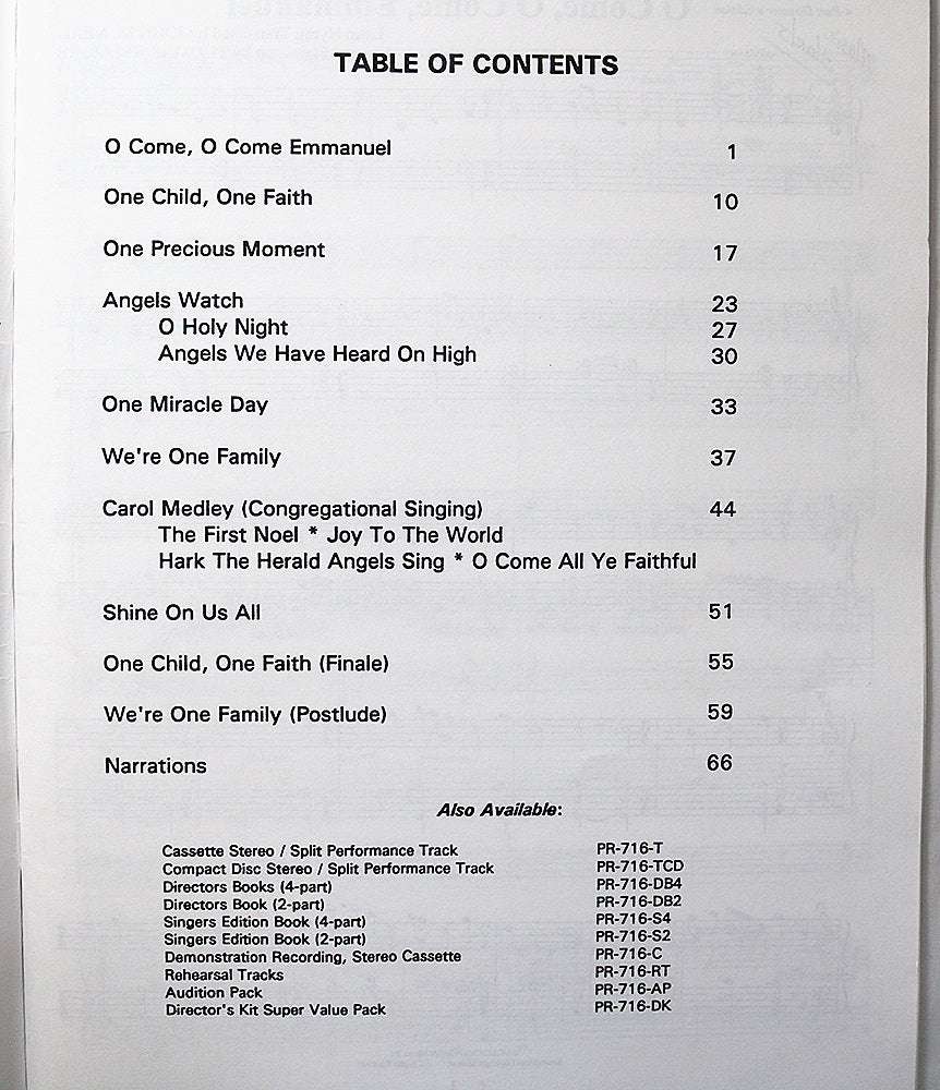 One Child, One Faith: A Christmas Musical (Directors Book)