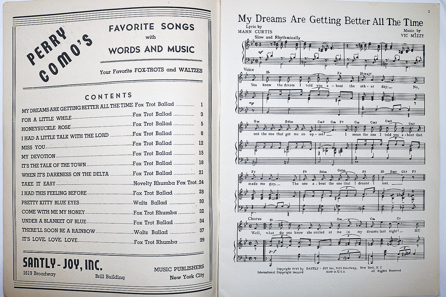 Perry Como’s Favorite Songs