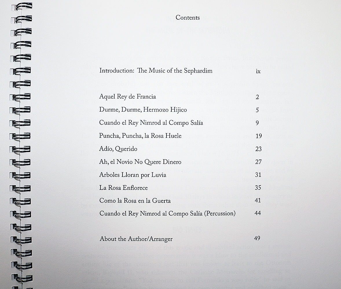Nine Sephardic Songs (arranged for voice and harp)