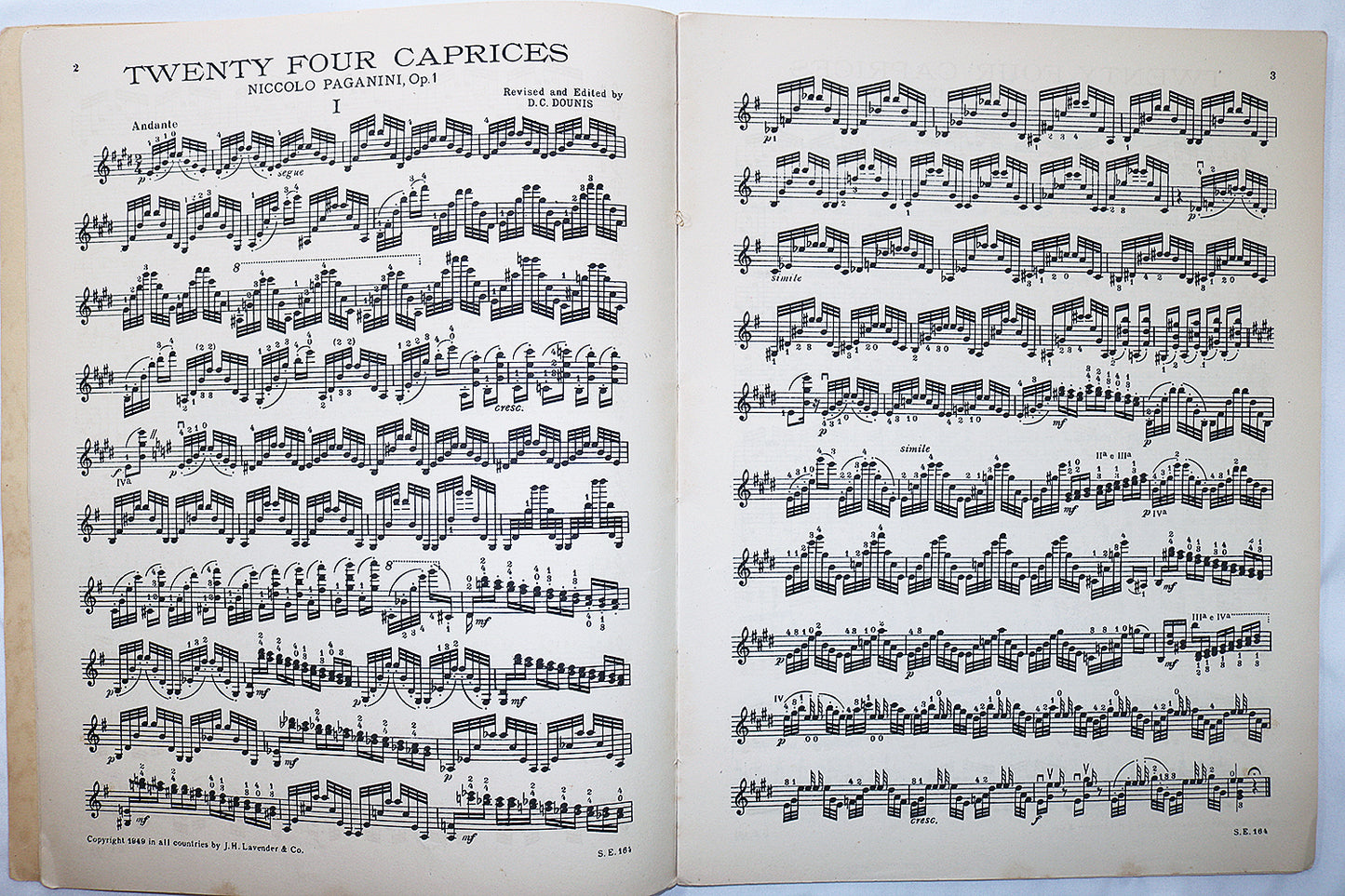 Paganini: Twenty-Four Caprices for Violin Solo, Op. 1
