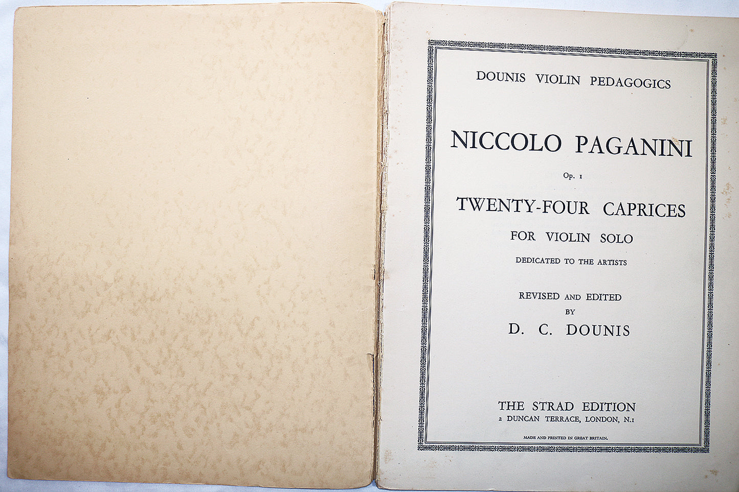 Paganini: Twenty-Four Caprices for Violin Solo, Op. 1