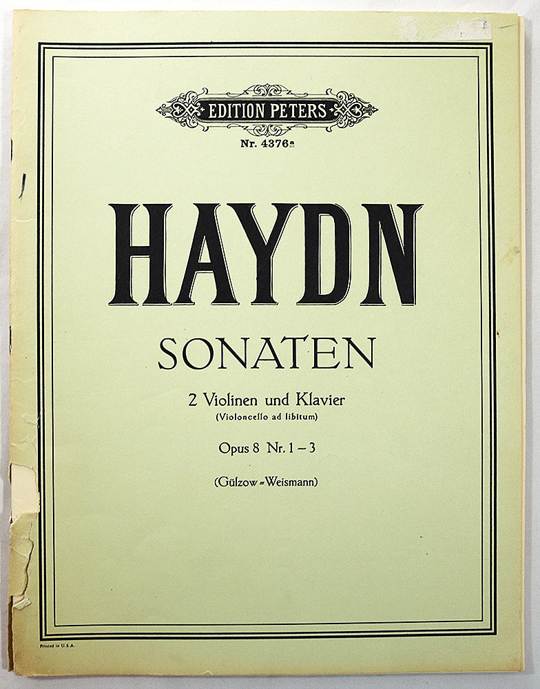 Haydn: Sonatas for 2 Violins and Piano, Op. 8, Nos. 1–3