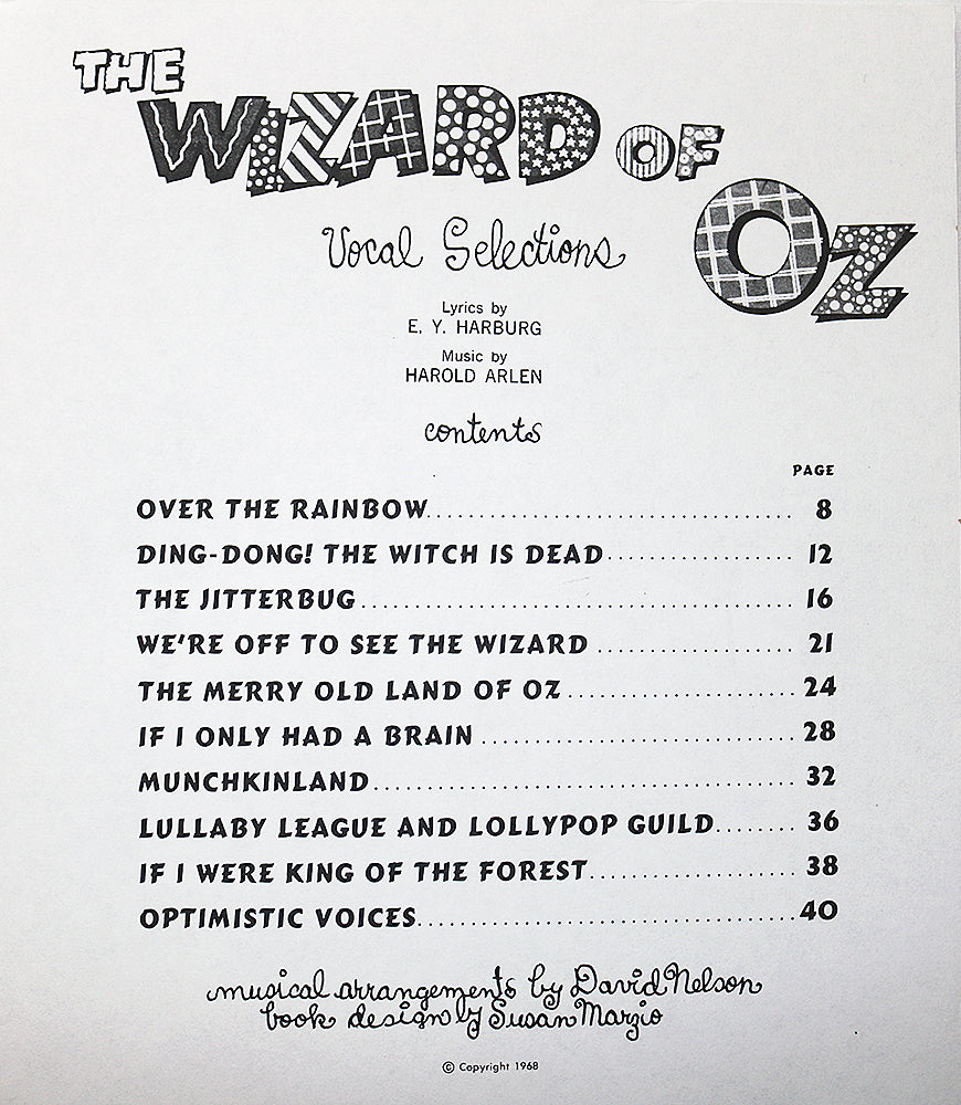The Wizard of Oz (Vocal Selections)