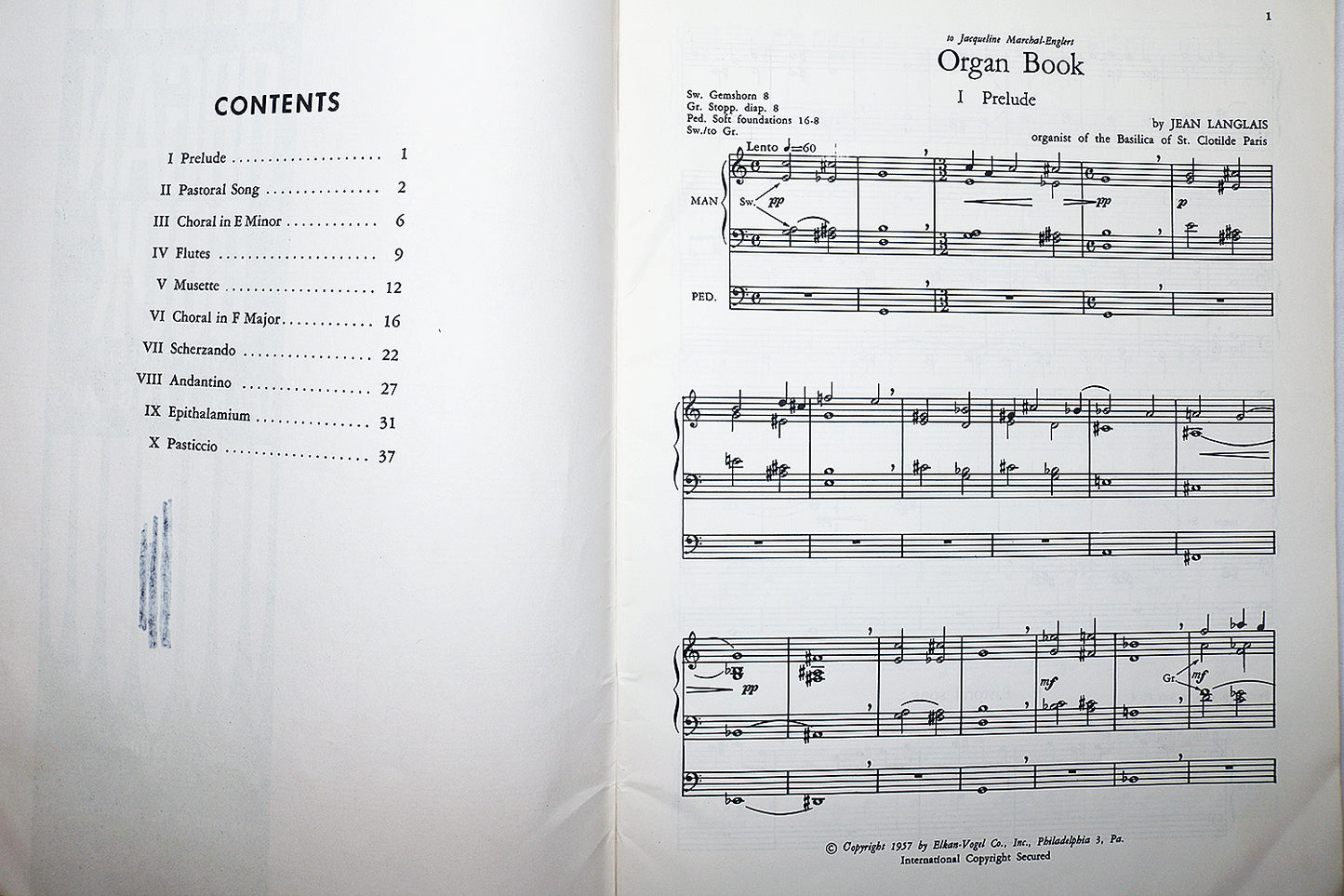 Langlais: Organ Book (Ten Pieces)