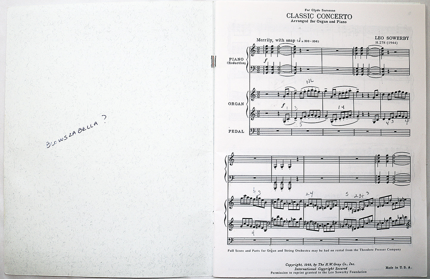 Sowerby: Classic Concerto for Organ and String Orchestra