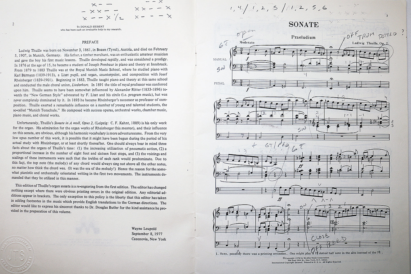 Thuille: Sonata in A Minor for the Organ, Op. 2