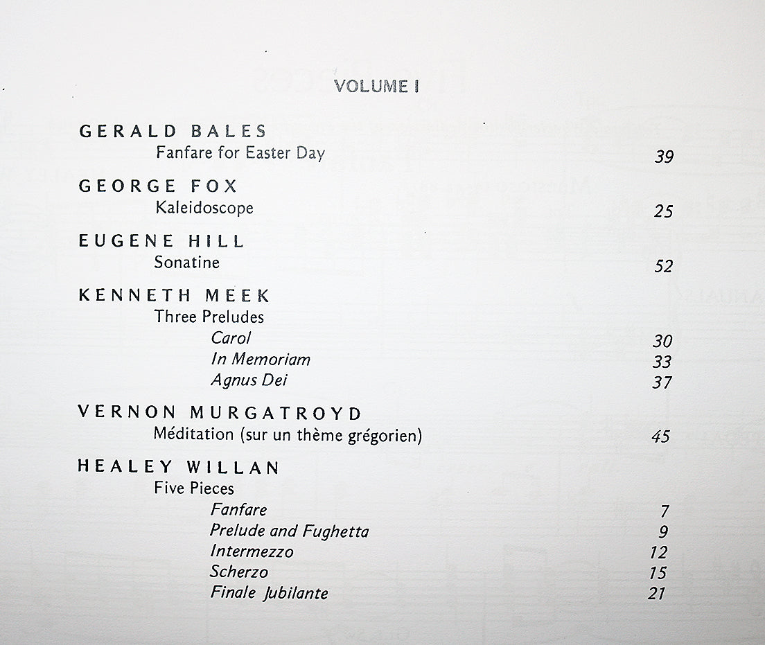 Organ Music for Canada, Volume 1 (spiral-bound edition)